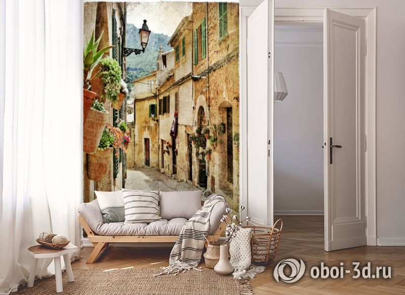 3D Фотообои «Фреска итальянские улочки» - купить в Москве, цена в Интернет-магазине Обои 3D
